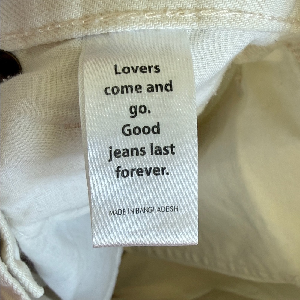 PacSun Women's Patchwork Straight Leg Jeans - Cream and Brown - Picture 9 of 11